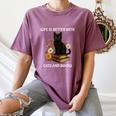 Life Is Better With Cats And Books Cute Cat Lover For Men Women Kids Women's Comfort Colors T-Shirt Blue Jean Life Is Better With Cats And Books Cute Cat Lover For Men Women Kids Women's Comfort Colors T-Shirt Blue Jean