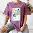 Little Miss Muffet Reading a Picture Book Women's Comfort Colors T-Shirt Blue Jean