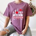 I Love Being A Librarian Library Book Valentine's Day Women's Comfort Colors T-Shirt Blue Jean