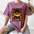 Man Reading Book Black History Month Book Lover Afro Women's Comfort Colors T-Shirt Blue Jean