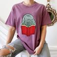 Manatee Reading Books Sea Animal Manatee Women's Comfort Colors T-Shirt Blue Jean