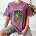 Night Owl Cozy Reading Tea Coffee Lover Bookworm Cute Women's Comfort Colors T-Shirt Blue Jean