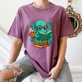 Octopus Reading Book Reading Bookworm Reader Women's Comfort Colors T-Shirt Blue Jean
