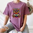 Owl With Glasses And Book Reading Women's Comfort Colors T-Shirt Blue Jean Owl With Glasses And Book Reading Women's Comfort Colors T-Shirt Blue Jean