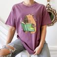Pet Capybara Is Reading Library Capy Word Book Day Teacher Men Women Kids Women's Comfort Colors T-Shirt Blue Jean Pet Capybara Is Reading Library Capy Word Book Day Teacher Men Women Kids Women's Comfort Colors T-Shirt Blue Jean