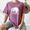 Polar Bear Reading Book Pajama Sleep Women's Comfort Colors T-Shirt Blue Jean