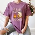 Read S'More Books Campfire Reading Book Lovers Camper Women's Comfort Colors T-Shirt Blue Jean