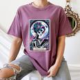 The Reader Tarot Card Reading Skeleton Skull Book Lover Women's Comfort Colors T-Shirt Blue Jean