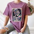 The Reader Tarot Card Women Book Lover Librarian Read Women's Comfort Colors T-Shirt Blue Jean