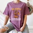 Reading Makes Me Feel Less Murdery Book Dragon Women's Comfort Colors T-Shirt Blue Jean Reading Makes Me Feel Less Murdery Book Dragon Women's Comfort Colors T-Shirt Blue Jean