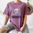 Readsolotl Cute Axolotl Reading Book Kawaii Pink Aesthetic Women's Comfort Colors T-Shirt Blue Jean