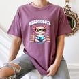 Readsolotl Pink Kawaii Axolotl Read Book Lover Reading Women's Comfort Colors T-Shirt Blue Jean