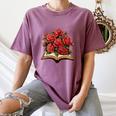 Red Roses Flowers Book Floral Women's Comfort Colors T-Shirt Blue Jean Red Roses Flowers Book Floral Women's Comfort Colors T-Shirt Blue Jean