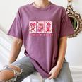 Retro Coquette Bow All Booked For Valentines Book Lover Cute Women's Comfort Colors T-Shirt Blue Jean