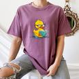 Rubber Duck Reading Book Reader Books Rubber Duckie Women's Comfort Colors T-Shirt Blue Jean