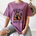 Salem Witch Book Club Bookish Retro Halloween Cat Women's Comfort Colors T-Shirt Blue Jean