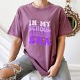 In My School Librarian Era Groovy Back To School Book Lover Women's Comfort Colors T-Shirt Blue Jean In My School Librarian Era Groovy Back To School Book Lover Women's Comfort Colors T-Shirt Blue Jean