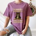 i Have Selective Hearing Cat Coffee Books Retro Women's Comfort Colors T-Shirt Blue Jean