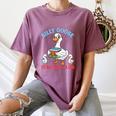 Silly Goose With Books Teacher Club School Educator Women's Comfort Colors T-Shirt Blue Jean Silly Goose With Books Teacher Club School Educator Women's Comfort Colors T-Shirt Blue Jean