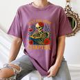 Skeleton Read Book Just One More Chapter Floral Book Lover Women's Comfort Colors T-Shirt Blue Jean