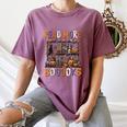 Spooky Halloween Bookshelf Bookcase Read More Books Women's Comfort Colors T-Shirt Blue Jean