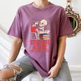Staying Alive One Book At A Time Skeleton Reading Librarian Women's Comfort Colors T-Shirt Blue Jean