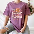 My Summer Is All Booked Book Lover Reading Vacation 2025 Women's Comfort Colors T-Shirt Blue Jean