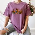 Teacher Fall Thanksgiving Turkey Reading Books Lovers Women's Comfort Colors T-Shirt Blue Jean