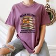 History Month Teacher Reading Book Lover Floral Stack Premium Tri-Blend Women's Comfort Colors T-Shirt Blue Jean