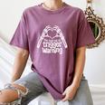 You Had Me At Trigger Warning Skeleton Book Reading Lover Women's Comfort Colors T-Shirt Blue Jean