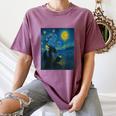 Van Gogh Starry Night Fantasy Reader Dragon Reading Book Women's Comfort Colors T-Shirt Blue Jean Van Gogh Starry Night Fantasy Reader Dragon Reading Book Women's Comfort Colors T-Shirt Blue Jean