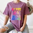 My Wife Is My Favorite Author Book Writer Writing Husband Women's Comfort Colors T-Shirt Blue Jean