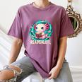 Women's Readsolotl Kawaii Axolotl Reading Book Lover Women's Comfort Colors T-Shirt Blue Jean