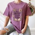Women's She Blooms Among The Pages Women Mom Wife Floral Book Lover Women's Comfort Colors T-Shirt Blue Jean