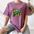 ZAP Comic Book Retro Artwork – Cartoon Collector Women's Comfort Colors T-Shirt Blue Jean