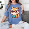 Adorable Book Lover Chipmunk With Reading Glasses Cute Premium Women's Comfort Colors T-Shirt Chalky Mint