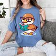 Adorable Book Lover Mallard Duck With Reading Glasses Cute Women's Comfort Colors T-Shirt Chalky Mint Adorable Book Lover Mallard Duck With Reading Glasses Cute Women's Comfort Colors T-Shirt Chalky Mint