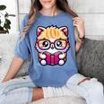 Adorable Book Lover Persian Cat With Reading Glasses Cute Women's Comfort Colors T-Shirt Chalky Mint Adorable Book Lover Persian Cat With Reading Glasses Cute Women's Comfort Colors T-Shirt Chalky Mint