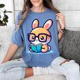 Adorable Book Lover Rabbit With Reading Glasses Cute Premium Women's Comfort Colors T-Shirt Chalky Mint