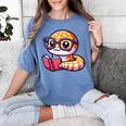 Adorable Book Lover Rattlesnake With Reading Glasses Cute Women's Comfort Colors T-Shirt Chalky Mint Adorable Book Lover Rattlesnake With Reading Glasses Cute Women's Comfort Colors T-Shirt Chalky Mint