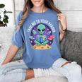 Alien Reader Reading Teacher Librarian Book Lover Women's Comfort Colors T-Shirt Chalky Mint