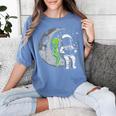 Astronaut Reading Book To Alien Moon Space Women Kids Men Women's Comfort Colors T-Shirt Chalky Mint