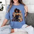 Back To School Afro Melanin Girl Reading Book Bookworm Women's Comfort Colors T-Shirt Chalky Mint