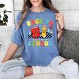 Back To School Checkered Book Pencil Groovy Teacher Student Women's Comfort Colors T-Shirt Chalky Mint Back To School Checkered Book Pencil Groovy Teacher Student Women's Comfort Colors T-Shirt Chalky Mint