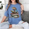Bearded Dragon Reading Books Matching Bookworm Librarian Women's Comfort Colors T-Shirt Chalky Mint