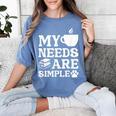 Book Coffee Dog Book My Needs Are Simple Men Women Kids Women's Comfort Colors T-Shirt Chalky Mint