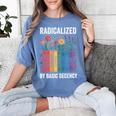 Book Flower Radicalized By Basic Decency Feminist Leftist Women's Comfort Colors T-Shirt Chalky Mint