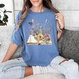 Book Flowers And Butterfly Beautiful Reading Reader Graphic Women's Comfort Colors T-Shirt Chalky Mint Book Flowers And Butterfly Beautiful Reading Reader Graphic Women's Comfort Colors T-Shirt Chalky Mint