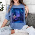 Book Library Bookshelf Armchair Window Pattern Print Women's Comfort Colors T-Shirt Chalky Mint