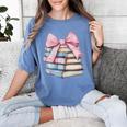 Book Lover Coquette Bow Pink Dainty Ribbon Cute Bookworm Women's Comfort Colors T-Shirt Chalky Mint